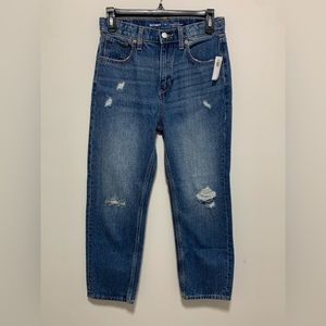 NWT Old Navy Slouchy Straight Jeans Girls Size 12 Distressed